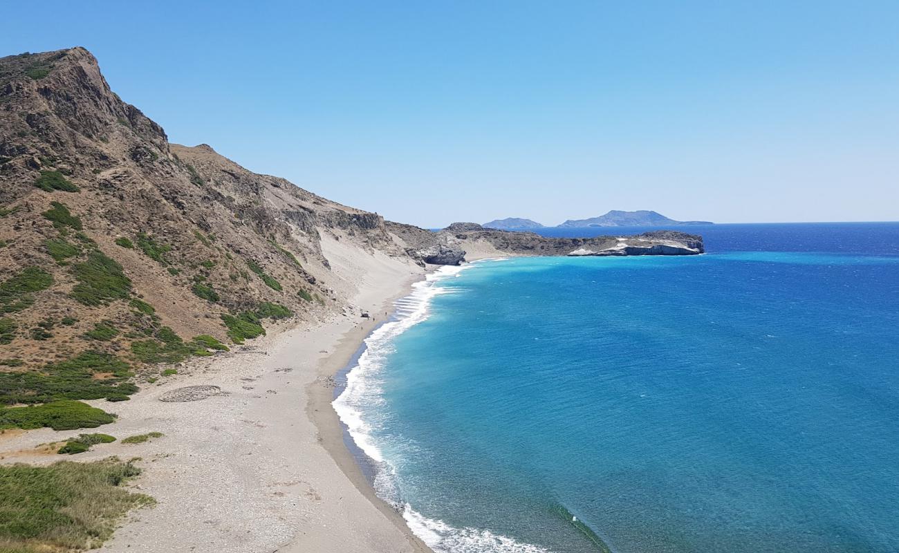 Photo of Ag. Pavlos beach II with gray fine pebble surface