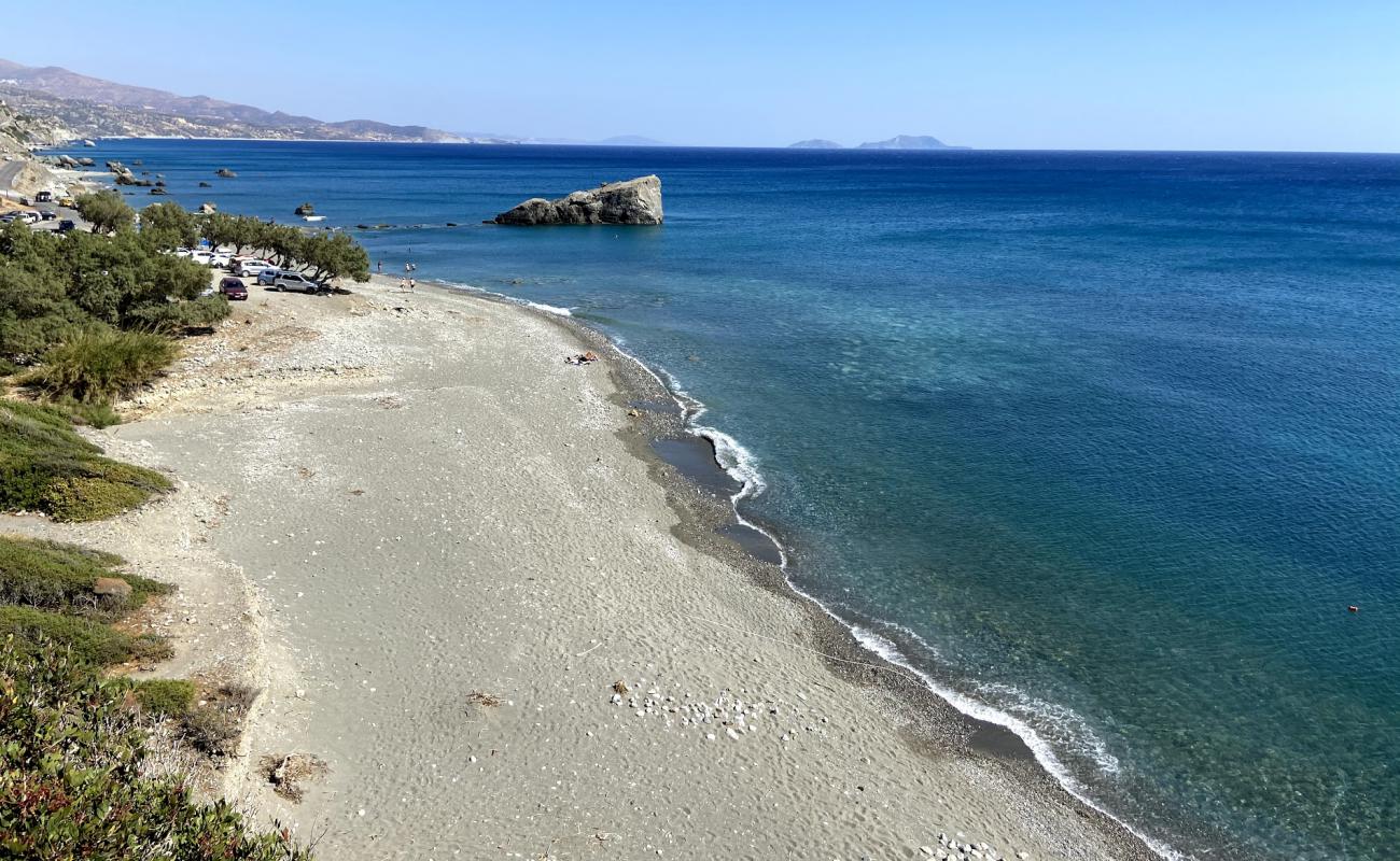 Photo of Dionyssos beach with gray pebble surface