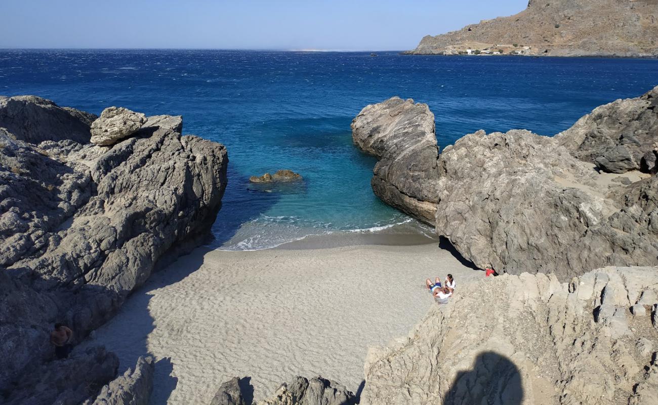 Photo of Klisidi beach with light fine pebble surface