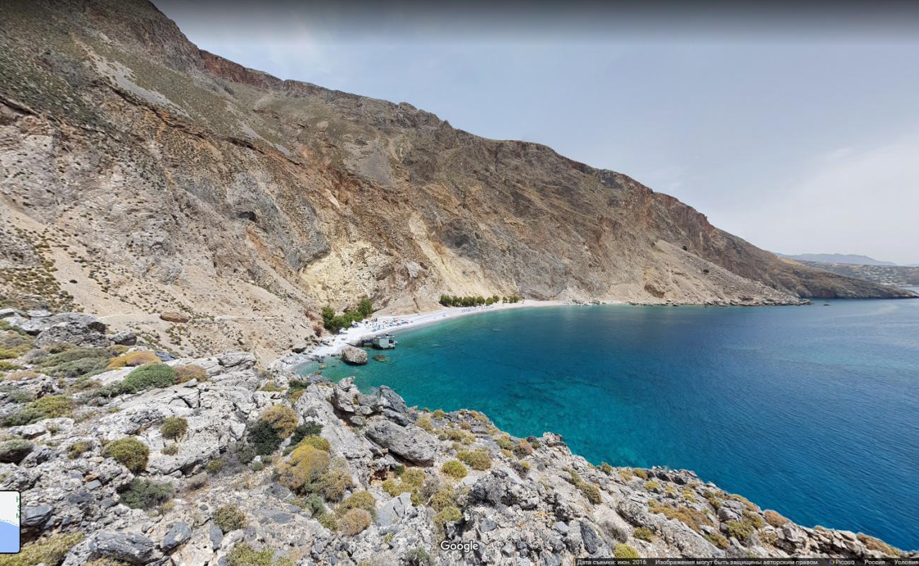 Photo of Glyka Nera beach surrounded by mountains