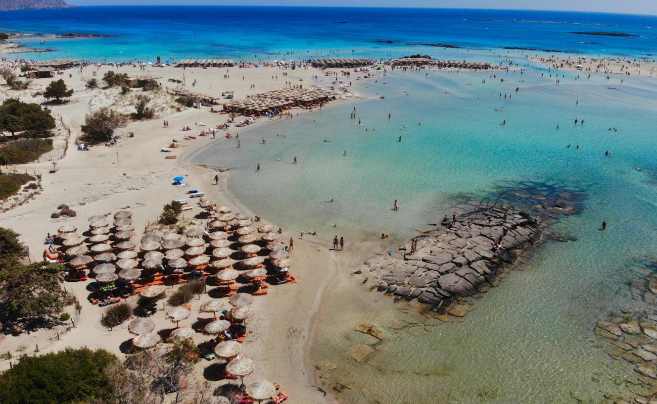 Photo of Elafonissi Beach with gray fine sand surface