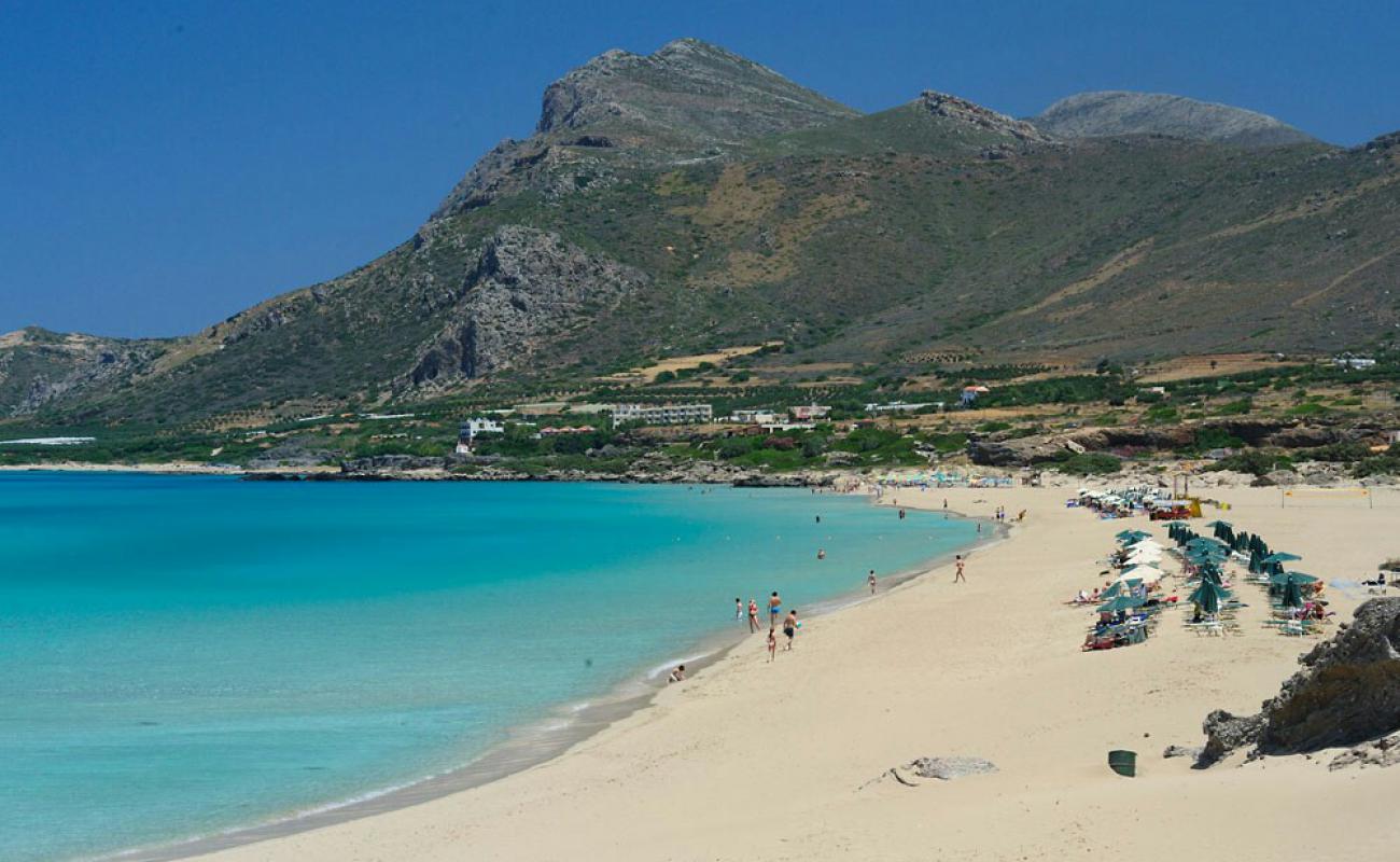 Photo of Falasarna beach with bright fine sand surface