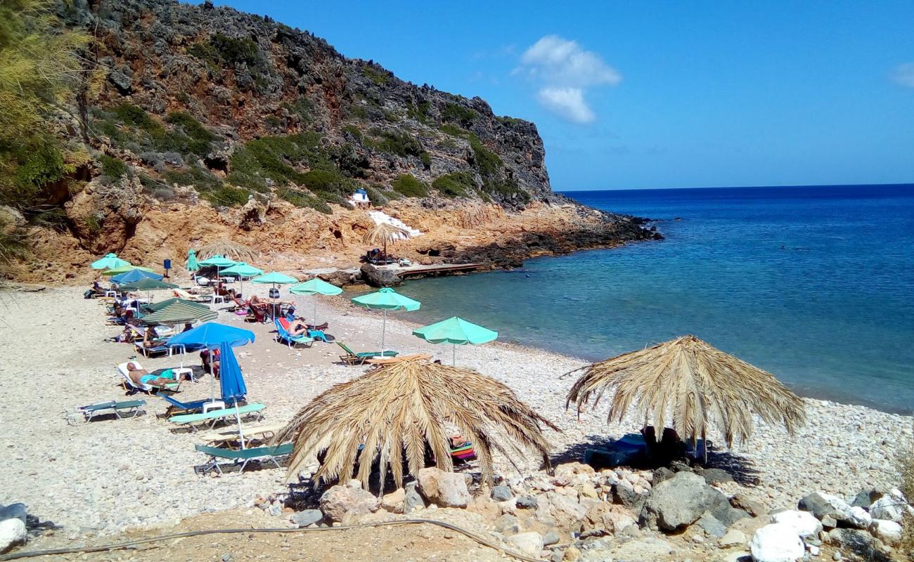 Photo of Afrata Beach with light pebble surface