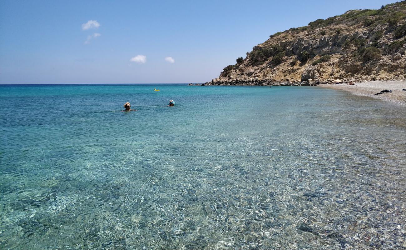 Photo of Korfos Beach with light sand &  pebble surface