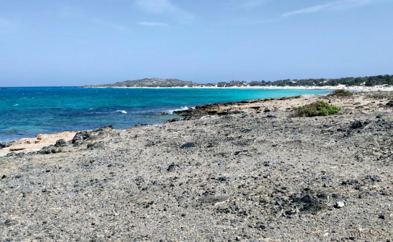 Photo of Chatzivolakas beach with gray sand &  rocks surface