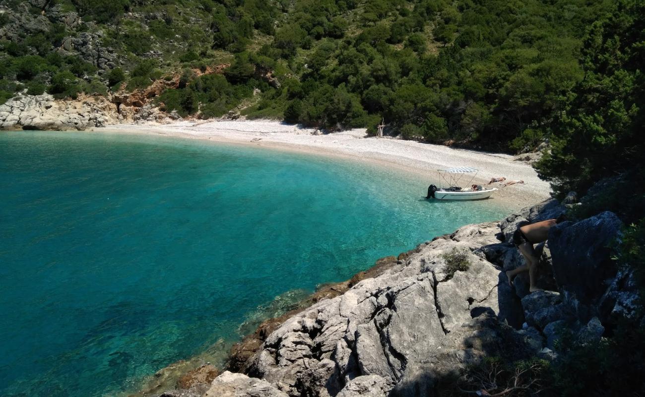 Photo of Ammoudi beach with light pebble surface