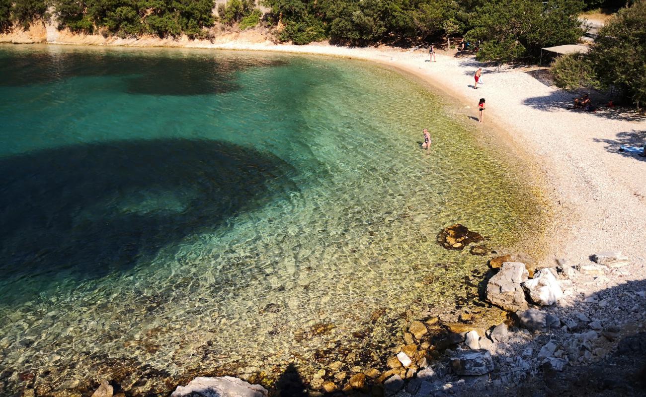 Photo of Kourvoulia beach II with light fine pebble surface