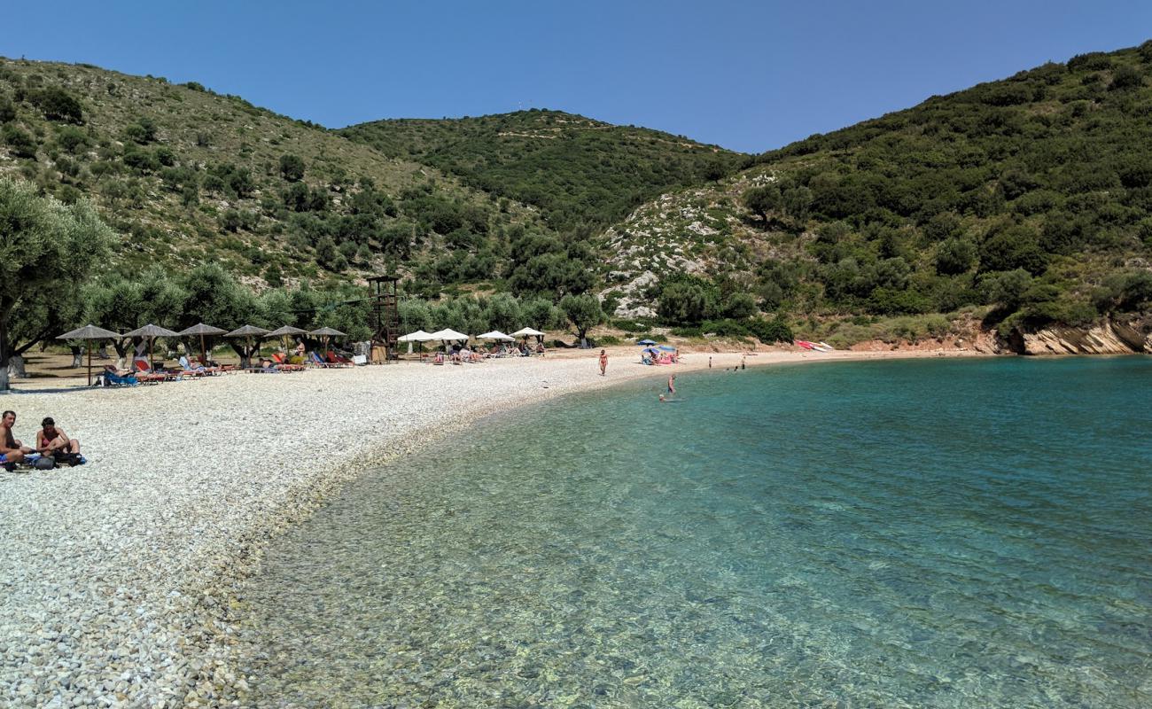 Photo of Filiatro Beach with light pebble surface