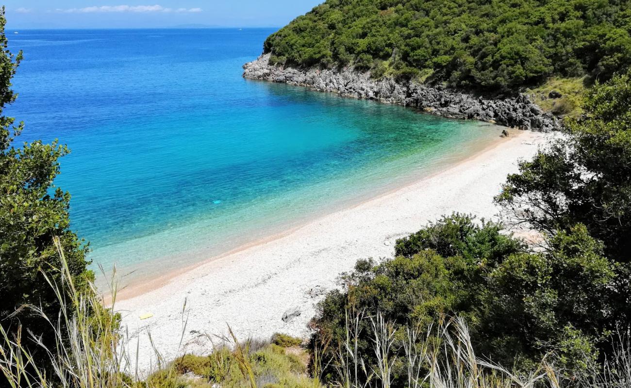 Photo of Kaminia beach with light pebble surface