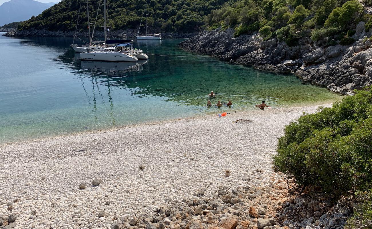 Photo of Ántri beach with light pebble surface