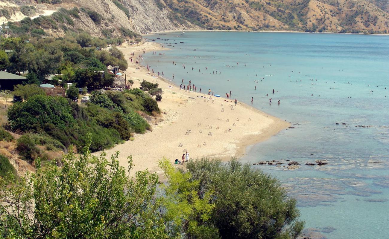 Photo of Dafni Beach with light sand &  pebble surface