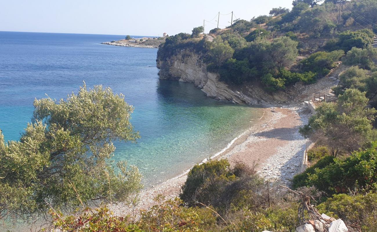 Photo of Kastos beach with light pebble surface