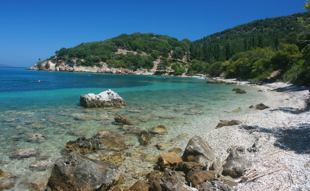 Photo of Paliouras beach with light pebble surface