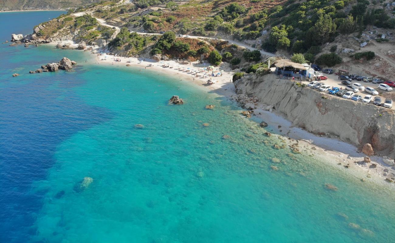 Photo of Vouti beach with light fine pebble surface