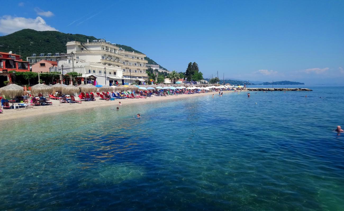 Photo of Benitses beach with gray pebble surface