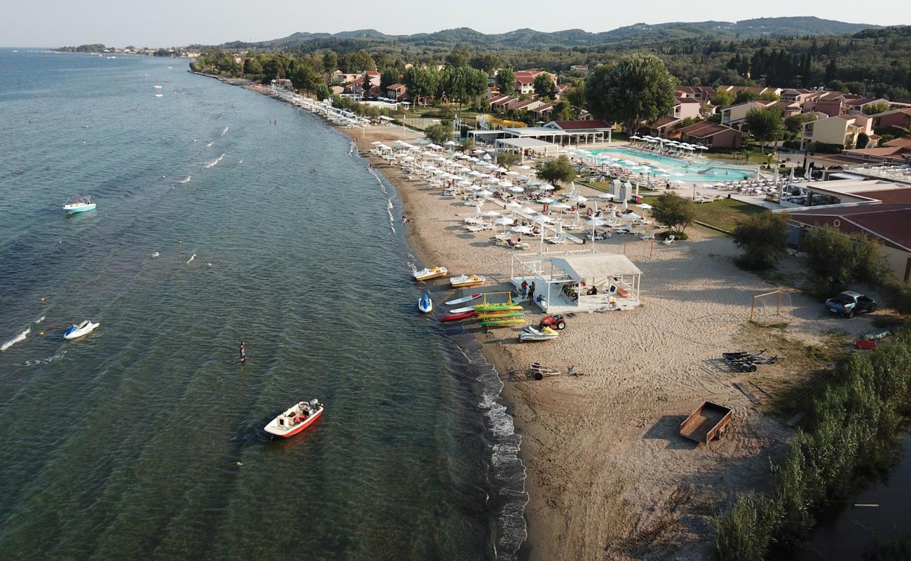 Photo of Agios Petros beach with brown fine sand surface