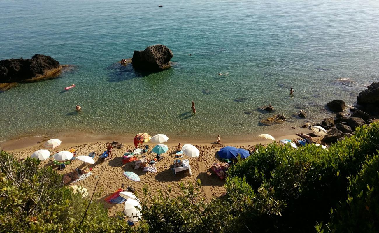 Photo of Myrtiotissa beach with brown fine sand surface