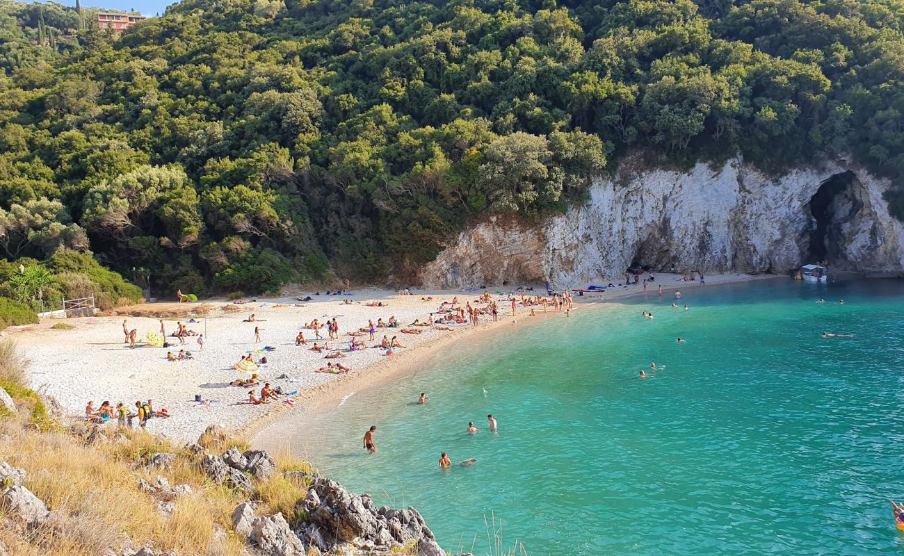 Photo of Rovinia beach with light sand &  pebble surface