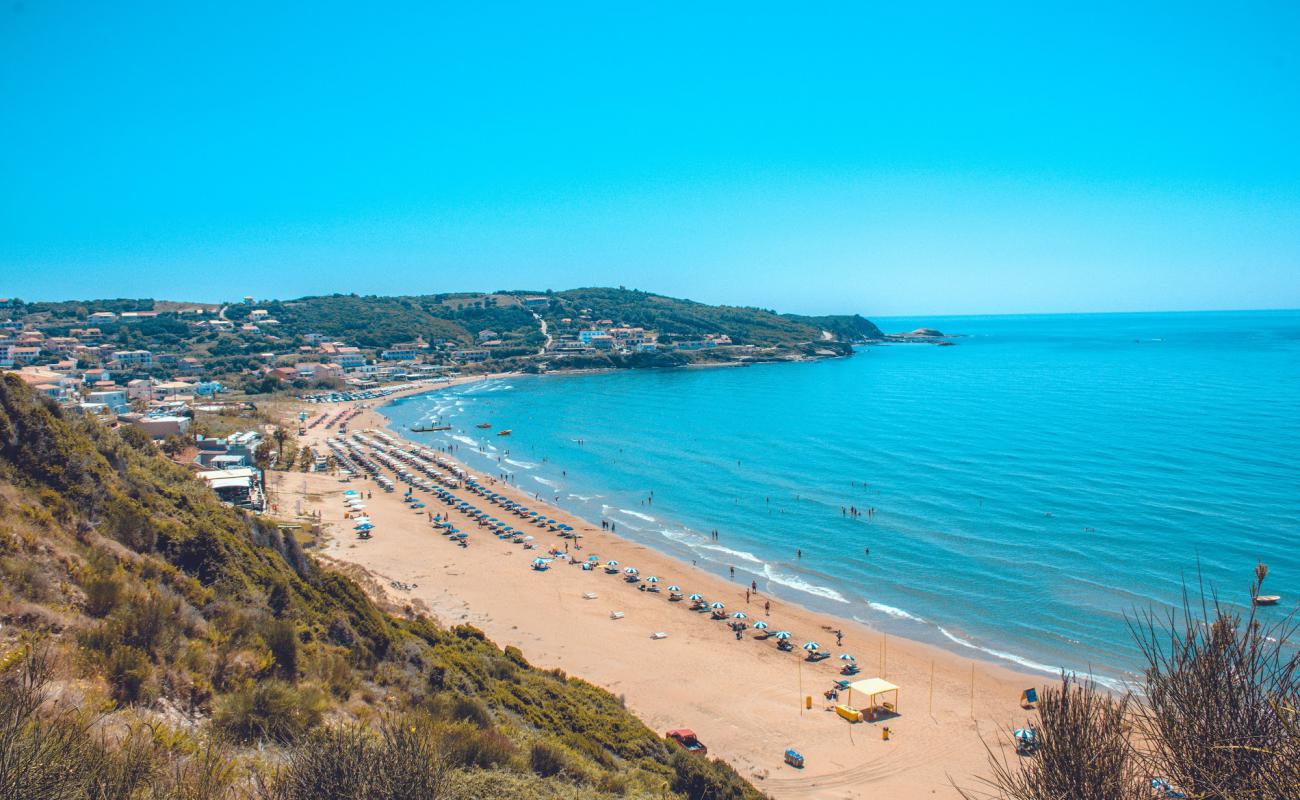 Photo of Agios Stefanos beach with brown fine sand surface