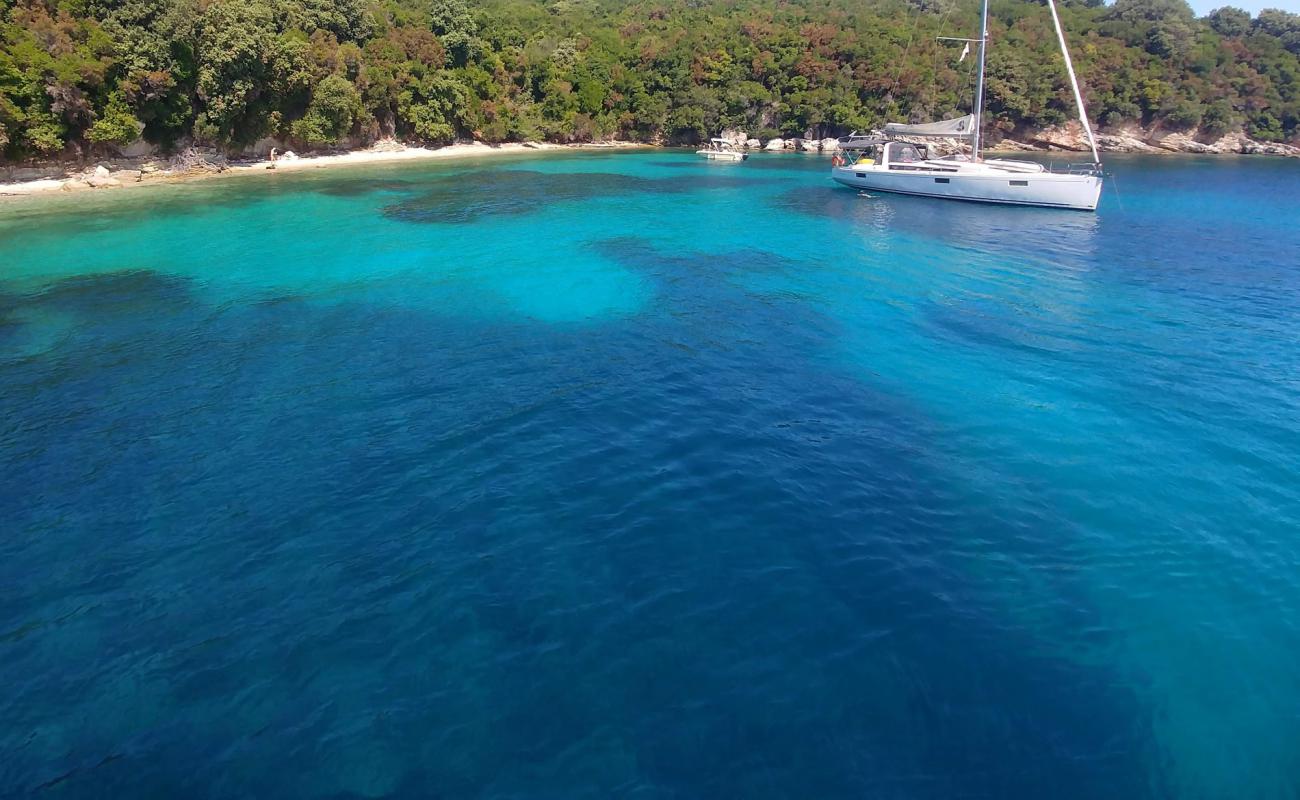 Photo of Vrachli Beach with light fine pebble surface