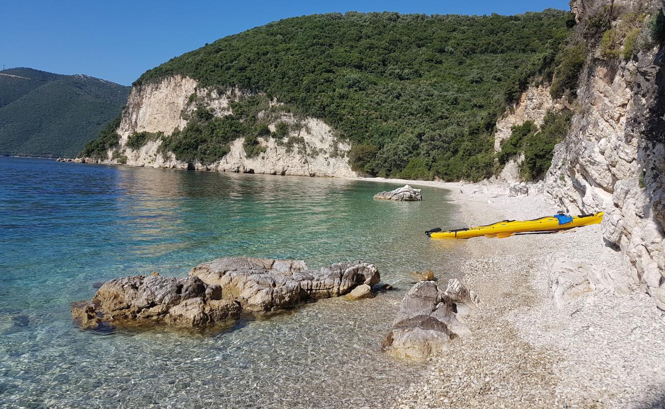 Photo of Lakka Beach with light fine pebble surface