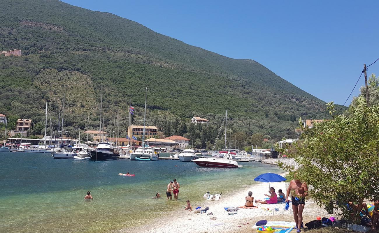 Photo of Sivota beach with light fine pebble surface