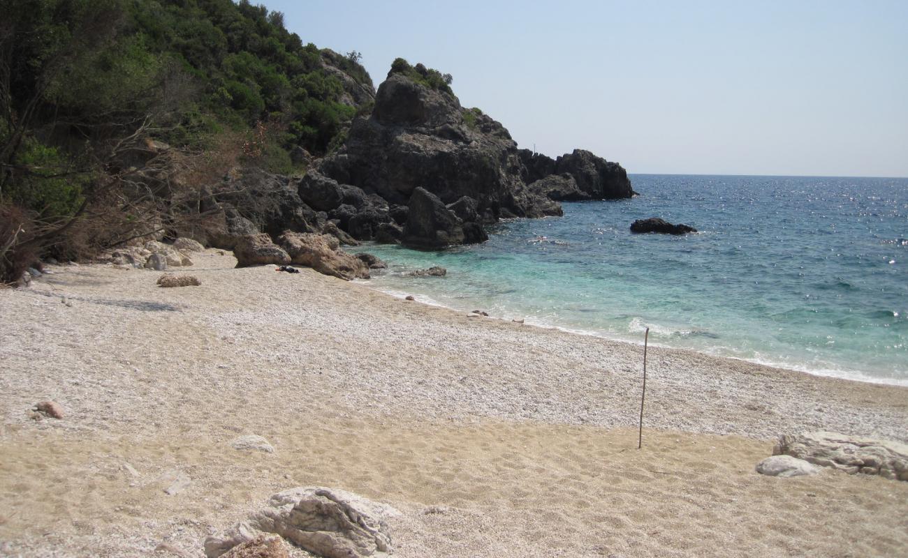 Photo of Apollonii beach with light pebble surface