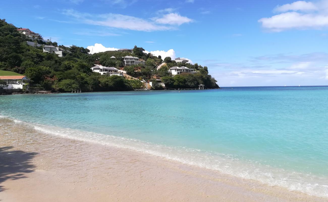 Photo of Morne Rouge beach with bright fine sand surface