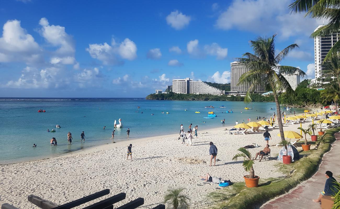 Photo of Tumon Beach with white fine sand surface