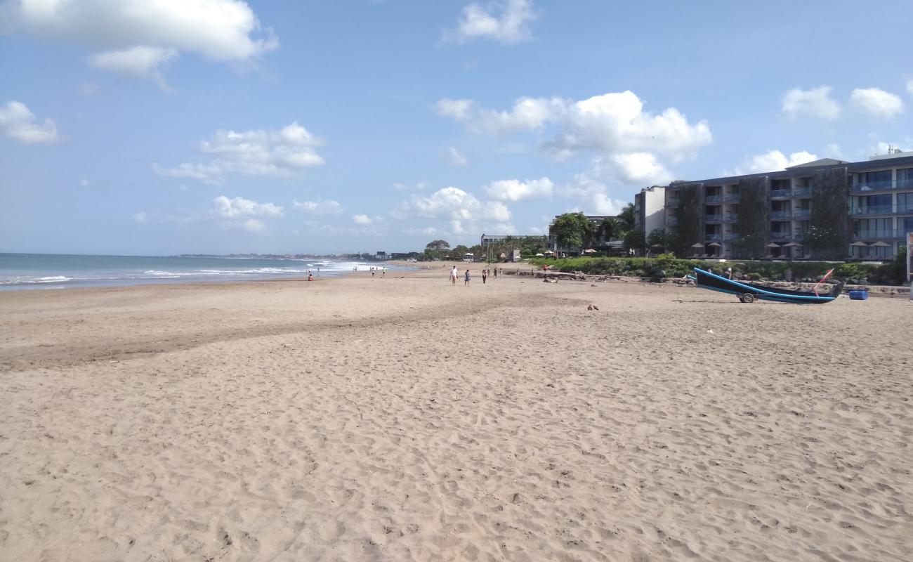 Photo of Petitenget Beach with gray sand surface