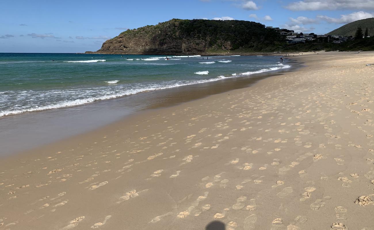 Photo of Boomerang Beach with bright fine sand surface