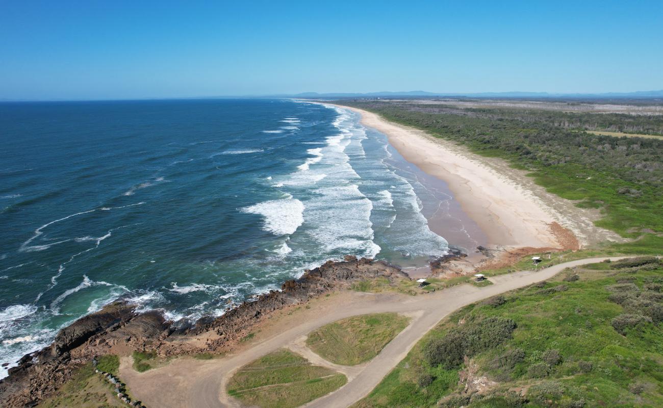 Photo of Harrington Beach with bright fine sand surface