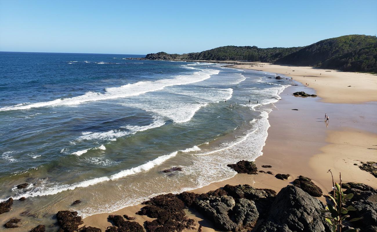 Photo of Shelly Beach with bright fine sand surface