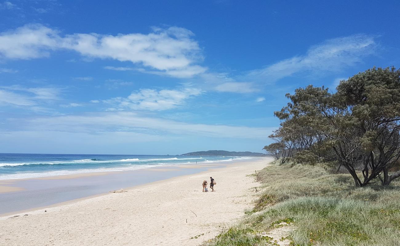 Photo of Tallow Beach with bright sand surface