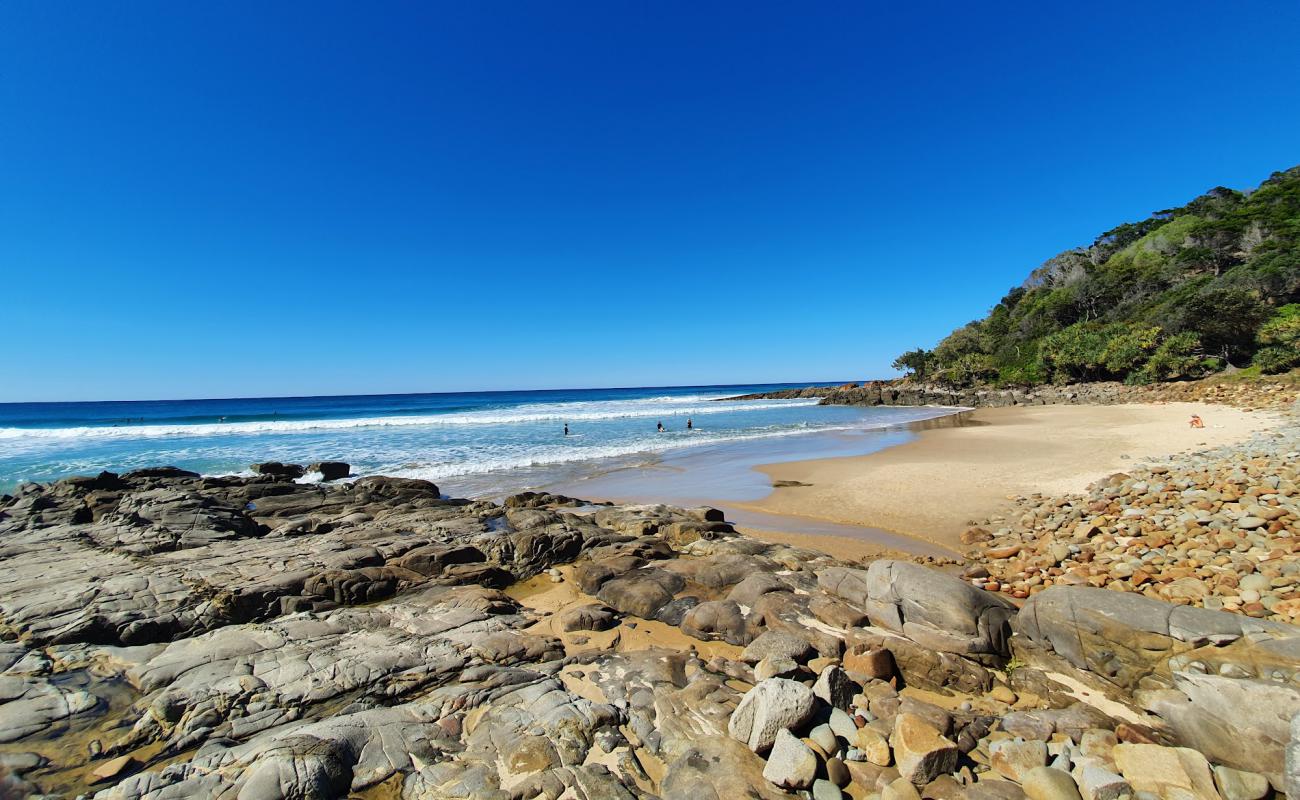 Photo of First Bay Coolum Beach with bright sand surface