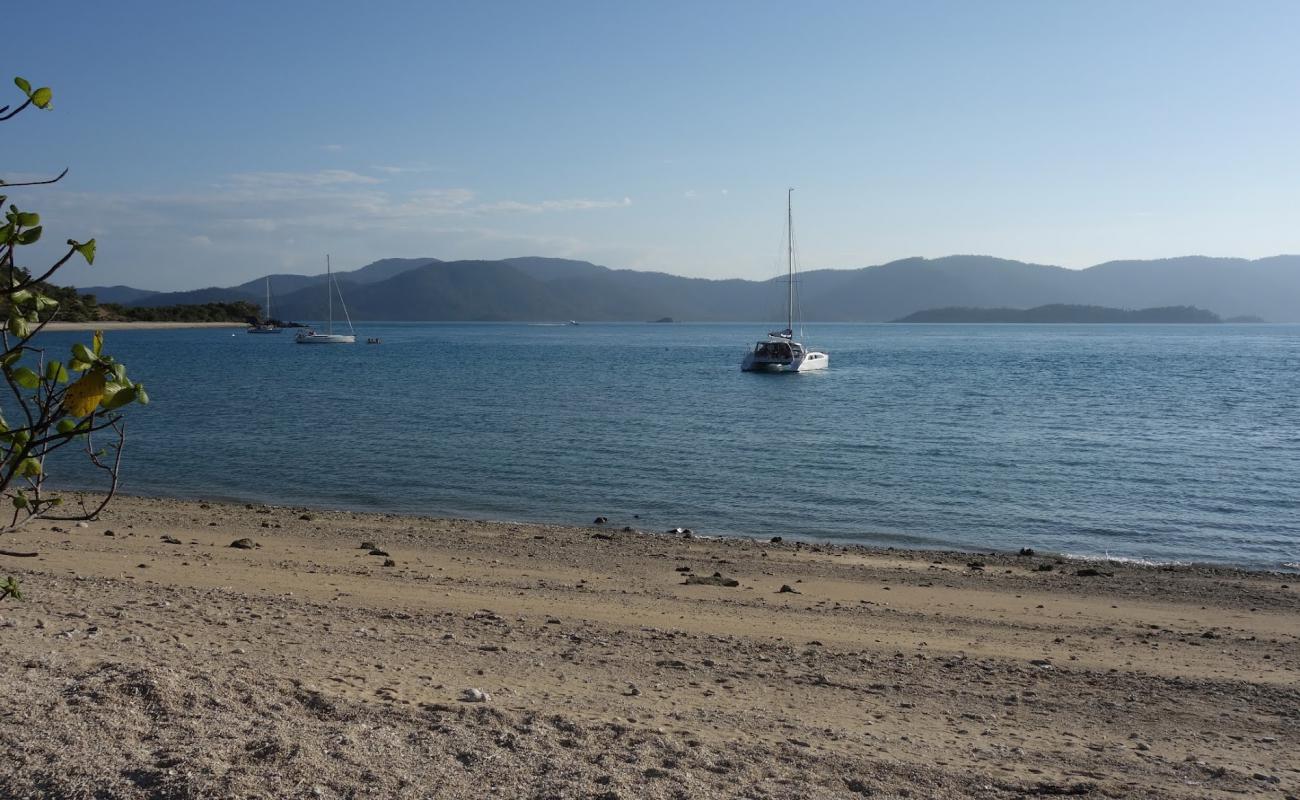 Photo of Sandy Bay with bright sand & rocks surface