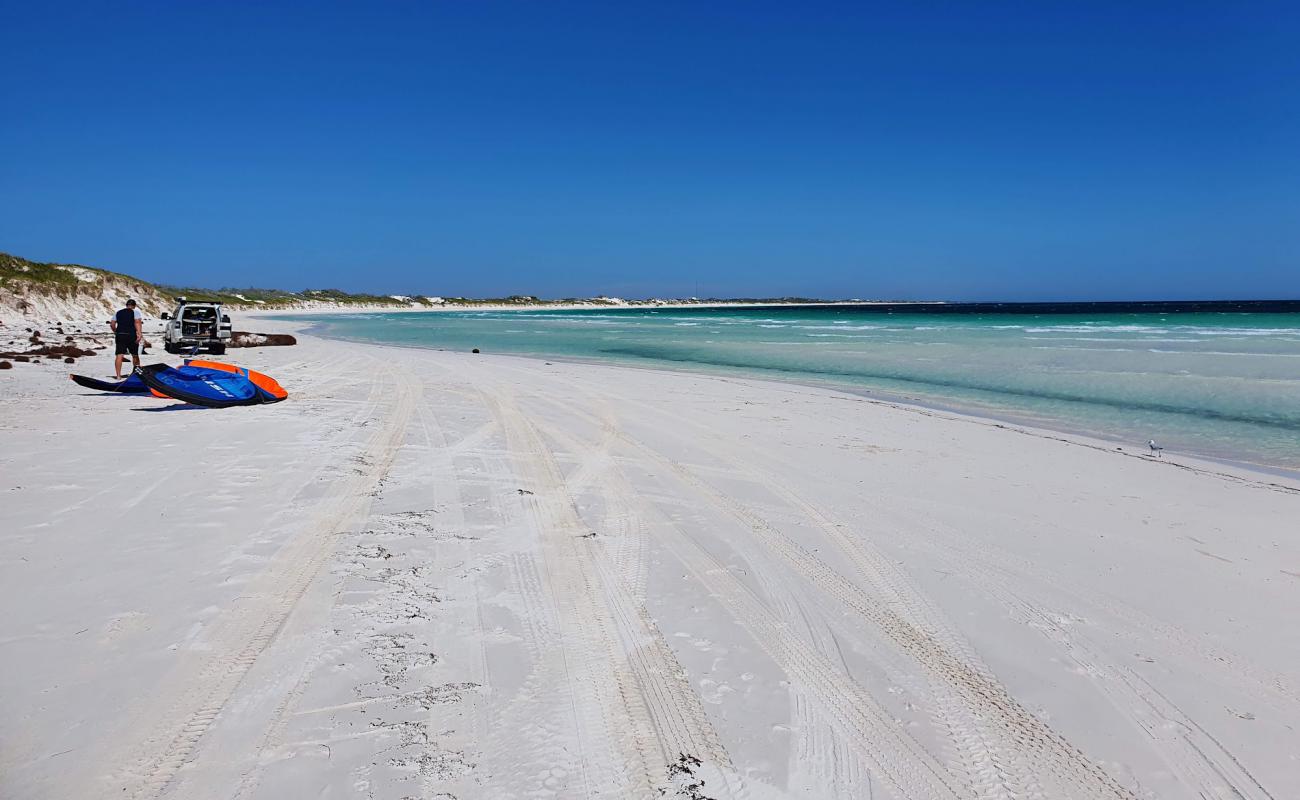 Photo of Back Beach Lancelin with white fine sand surface