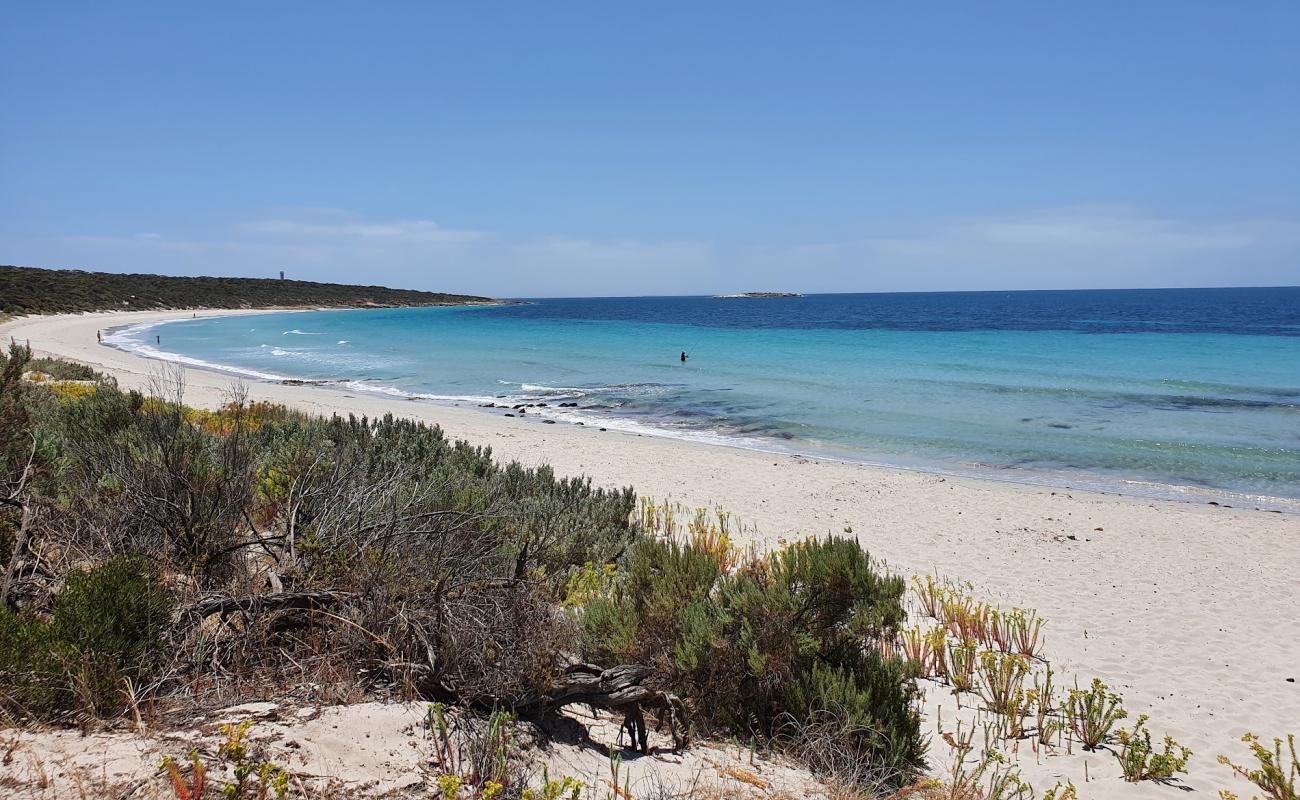 Photo of September Beach with bright sand surface