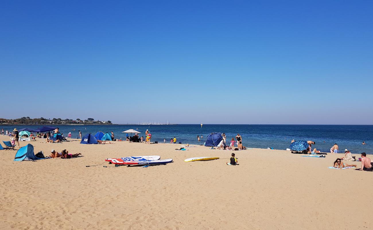 Photo of Elwood Beach with bright sand surface