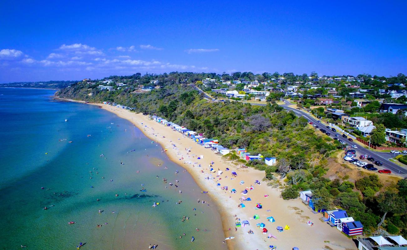 Photo of Mills Beach with bright sand surface