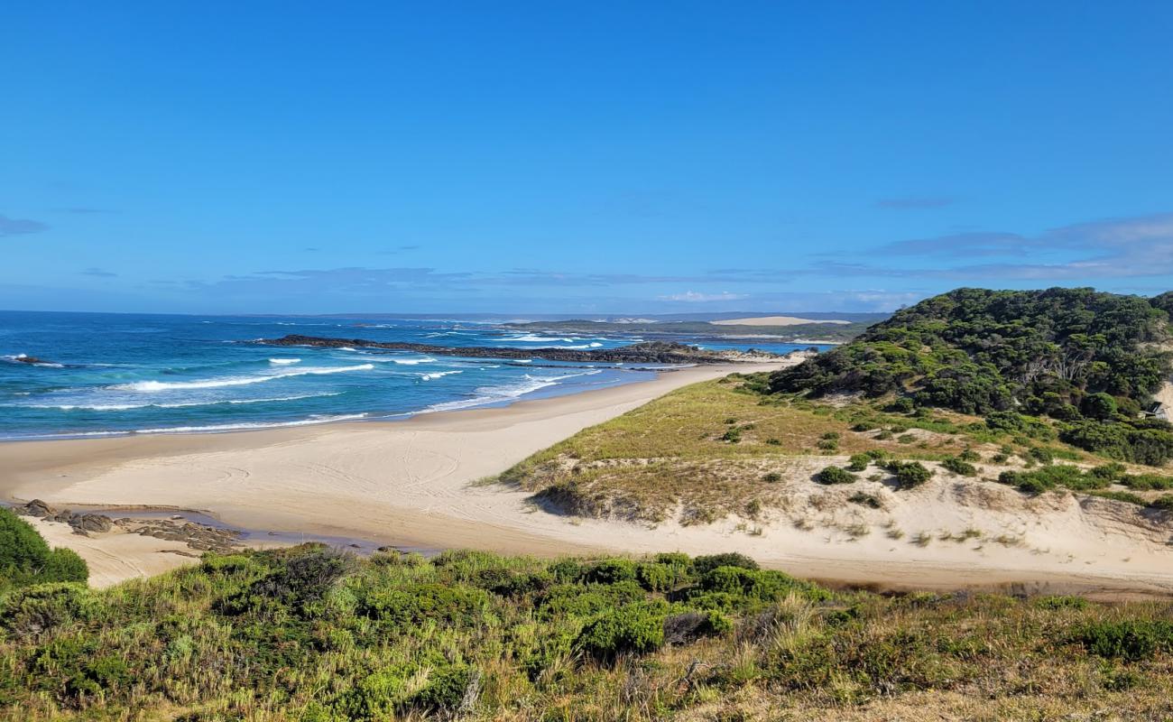 Photo of Pieman Heads with bright sand surface