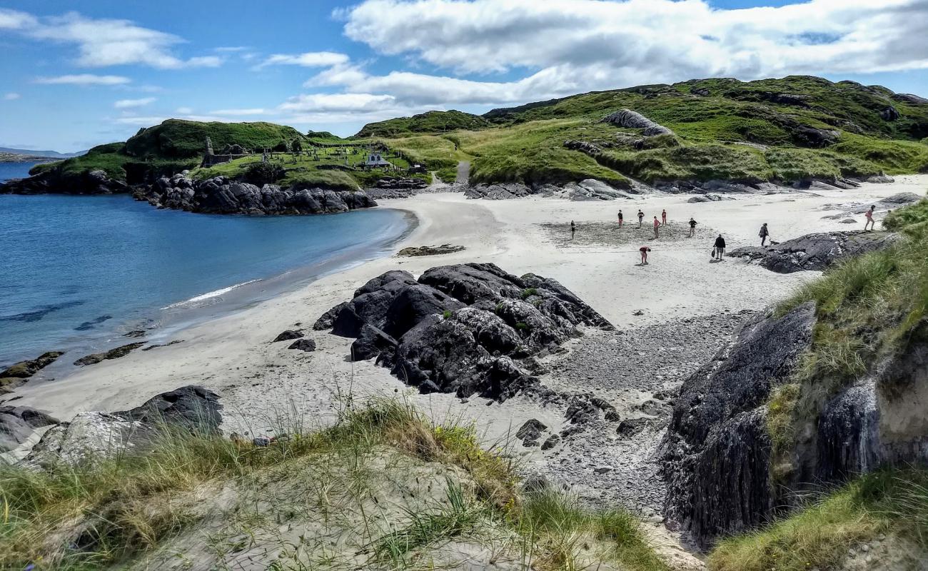 Photo of Derrynane Beach with bright sand surface