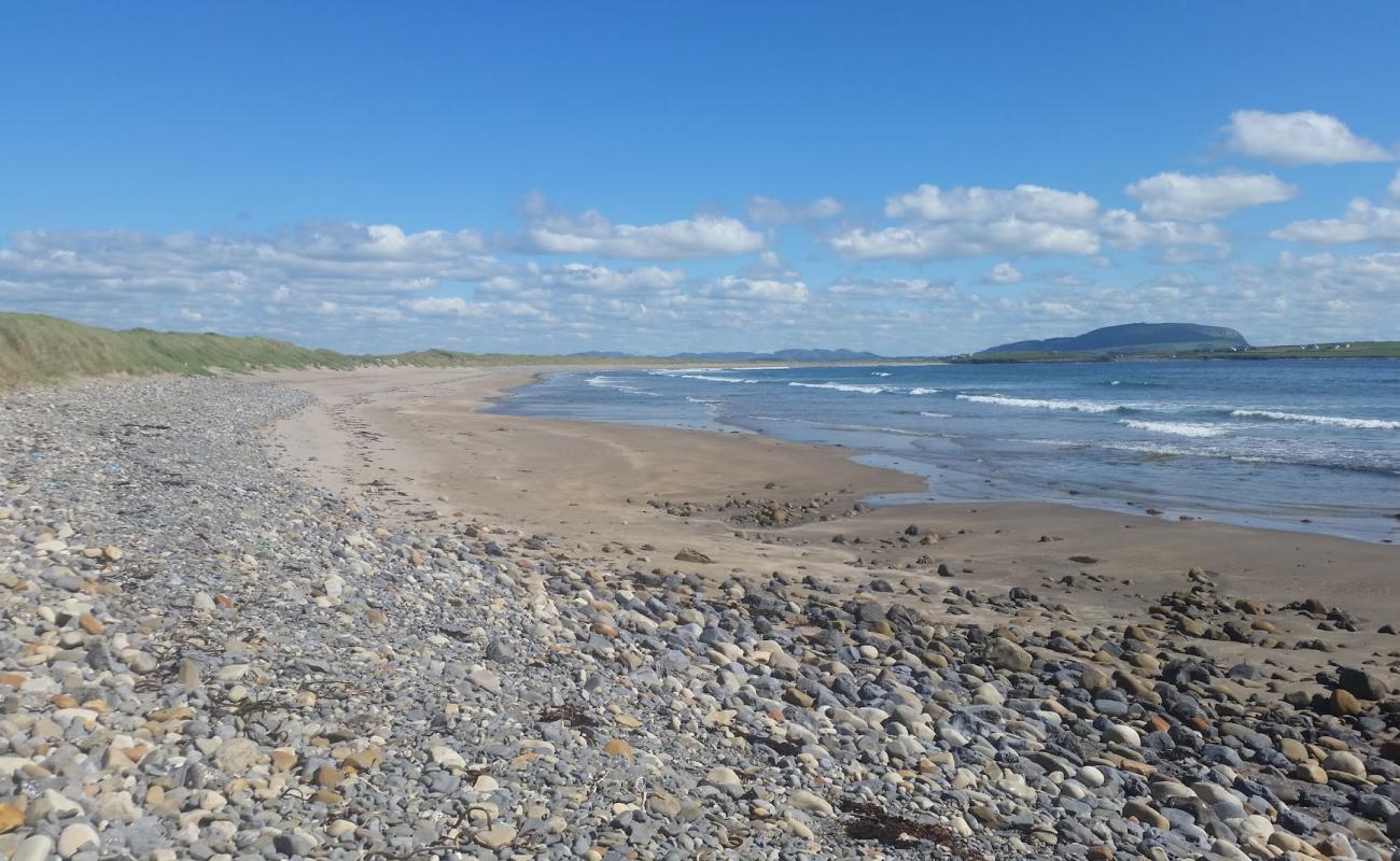 Photo of Yellow Strand with bright sand & rocks surface