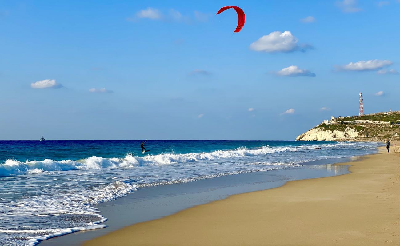 Photo of Yefet's beach with bright sand surface