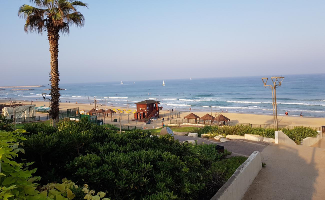 Photo of Herzliya beach with bright fine sand surface