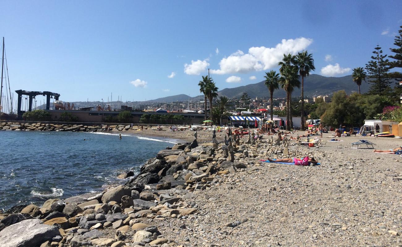 Photo of San Martino beach with brown fine pebble surface