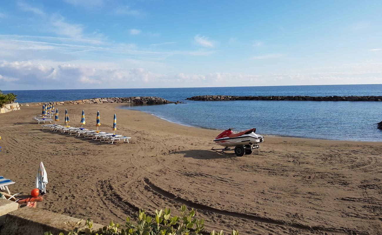 Photo of St Stefano al Mare beach with brown sand surface