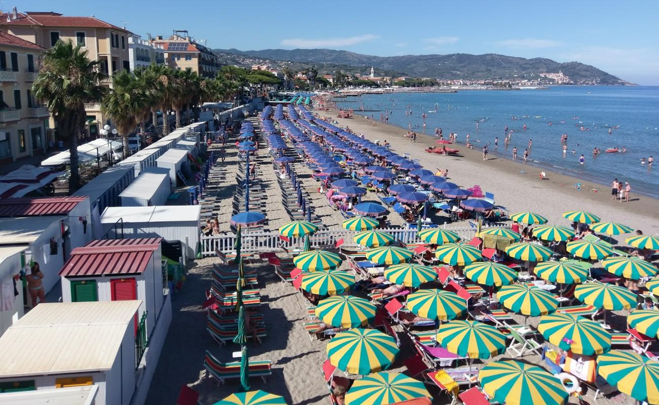 Photo of Diano Marina beach II with gray sand surface