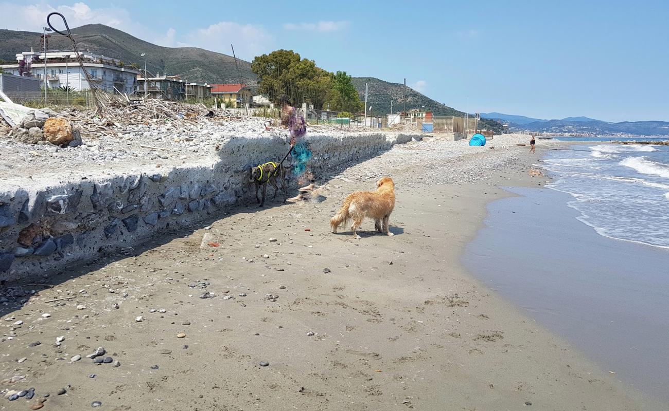 Photo of Ceriale dog beach with black sand & pebble surface