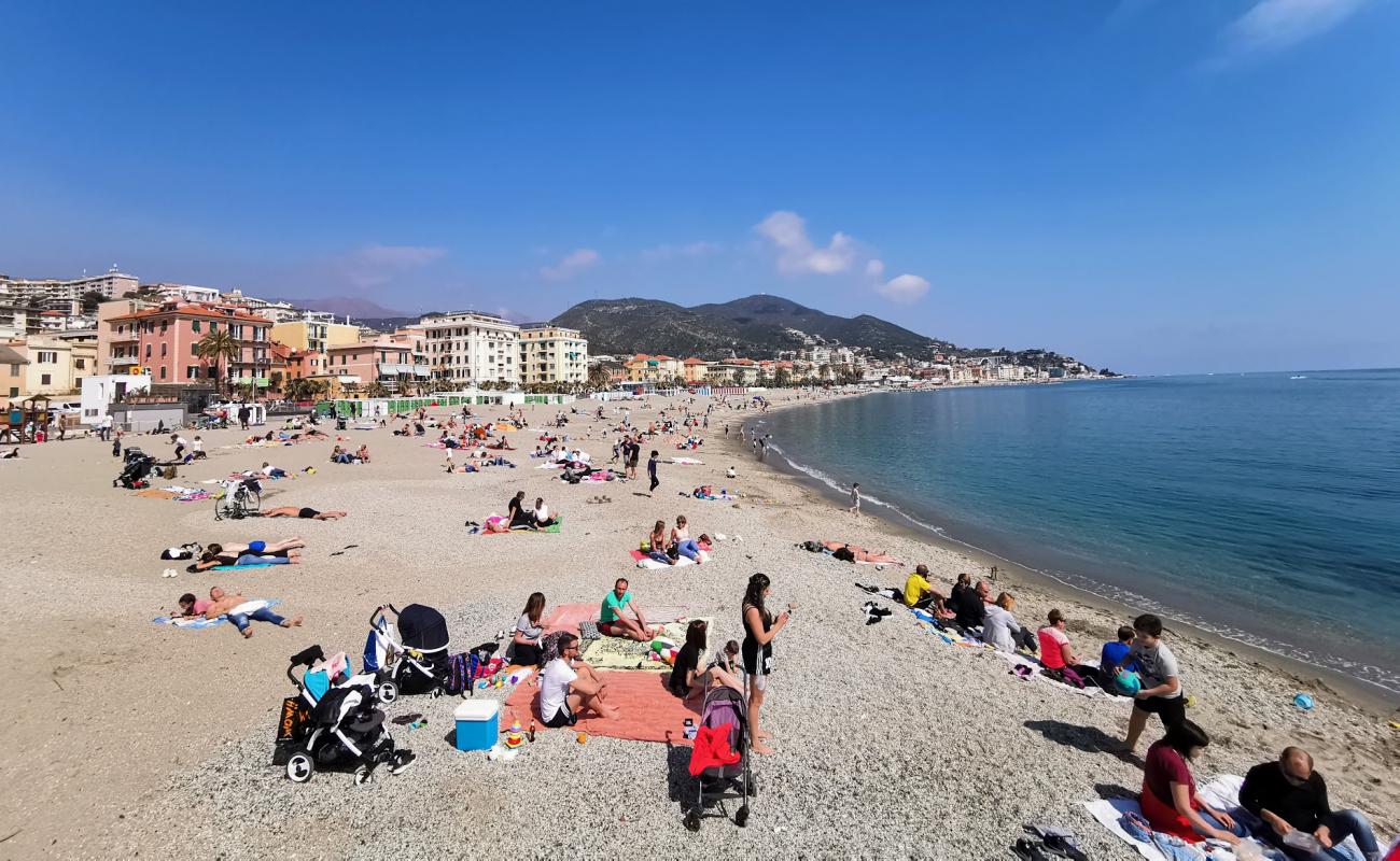 Photo of Varazze beach with brown sand surface